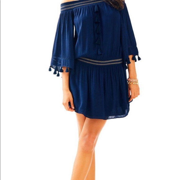 PRICE DROP🌸 Lilly Pulitzer Joelle Off The Shoulder Dress 🌸 XL - Picture 3 of 10